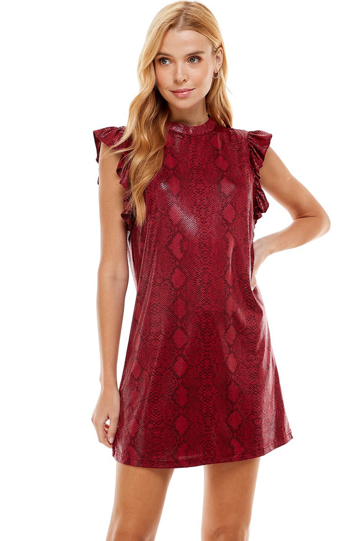 Red Snakeskin Dress