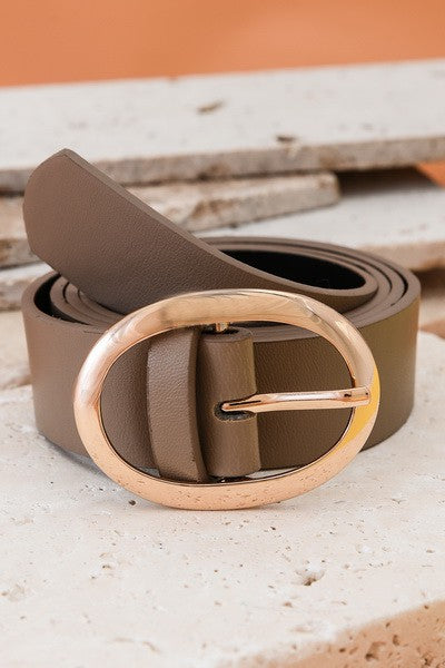 Classic Oval Buckle Fashion Belt