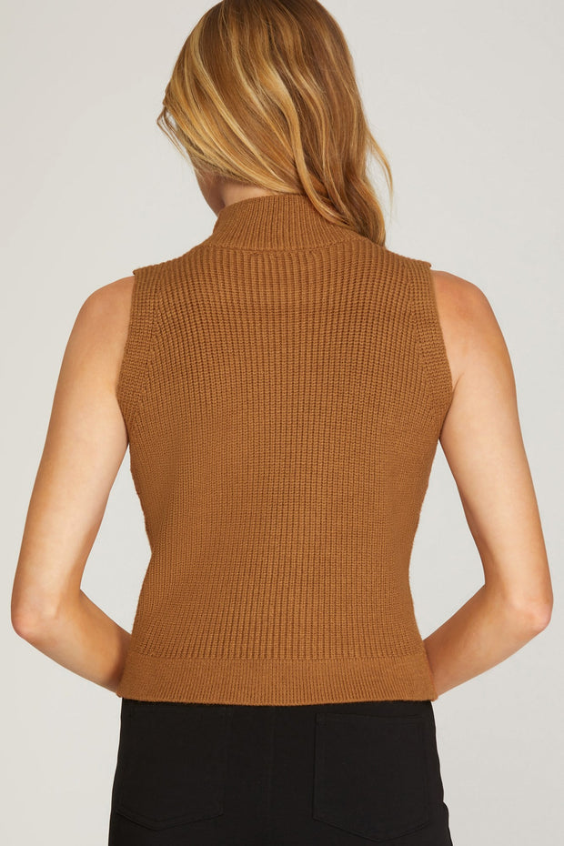 Maci Mock Neck Sweater Vest