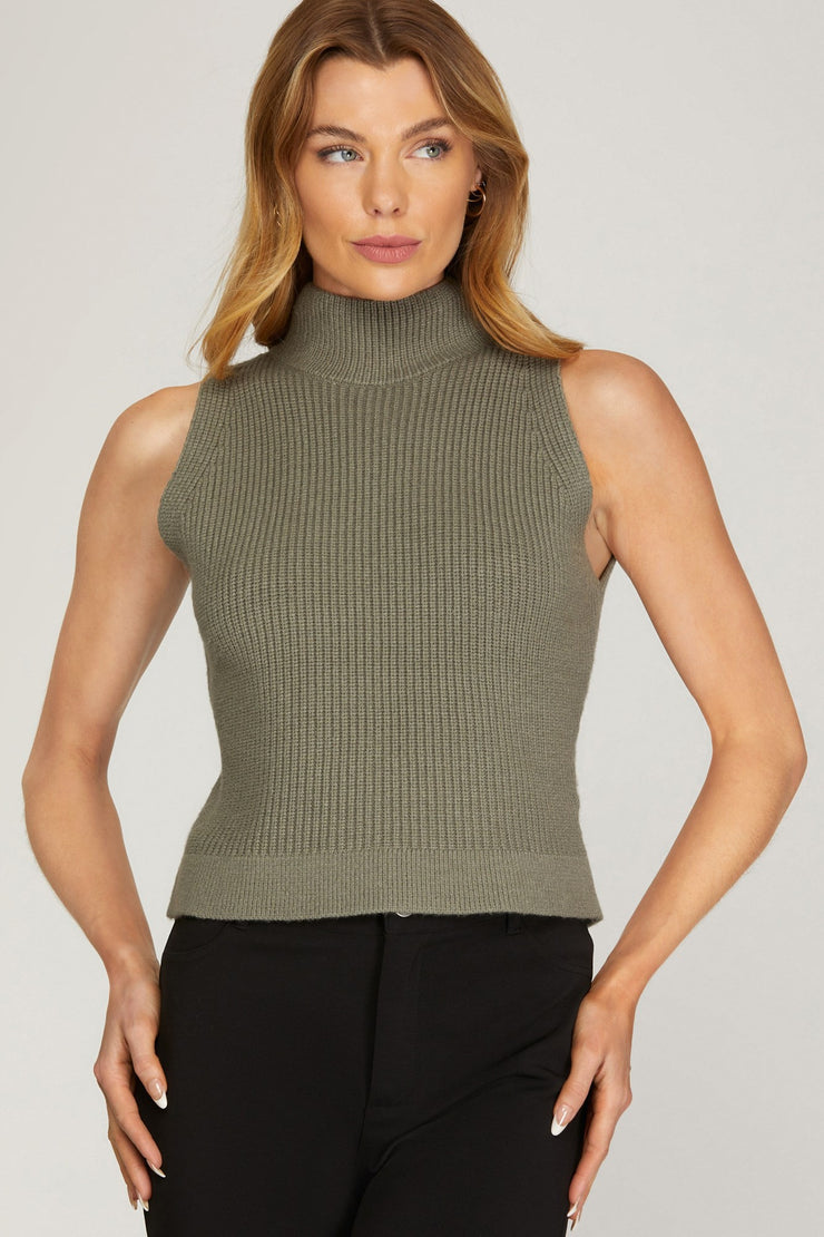 Maci Mock Neck Sweater Vest