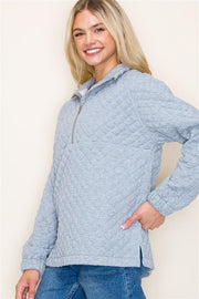 Heather Quilted Half Zip