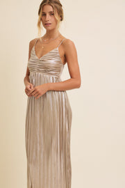 Ansley Metallic Midi Dress