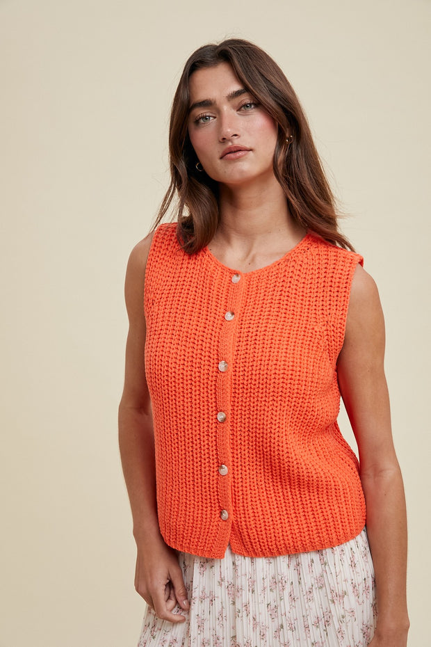 Button-Up Sweater Tank