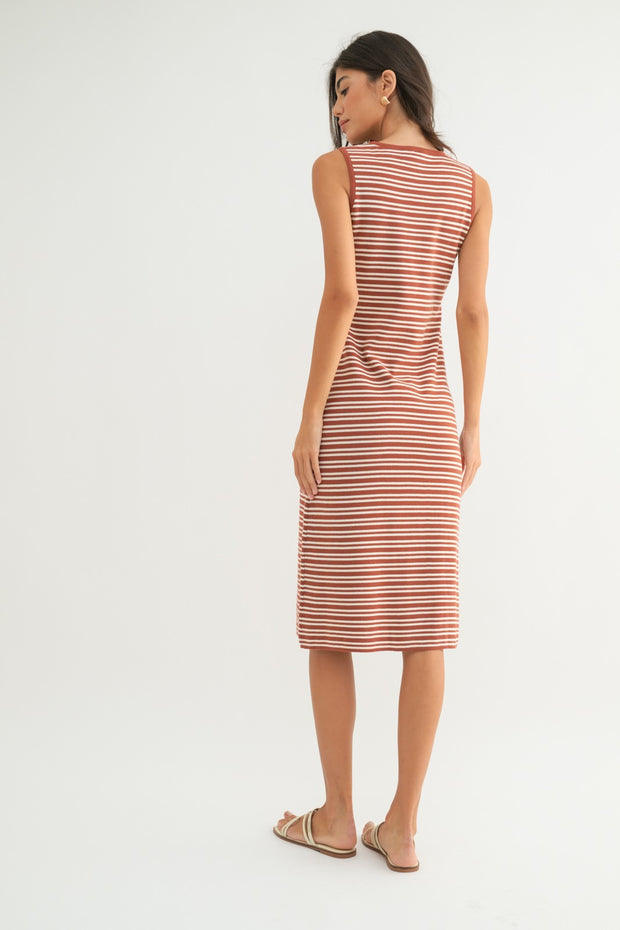 Carlie Striped Midi Dress