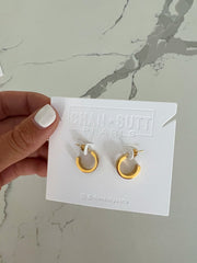 Small Trendy Thick Gold Hoops