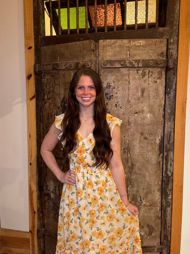 Yellow Floral Dress