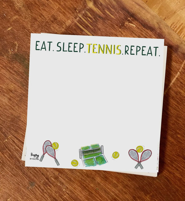 Eat Sleep Tennis Repeat Notepad