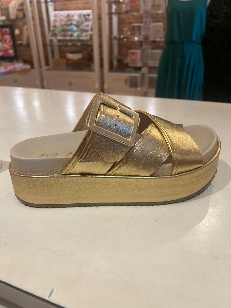 Micah Gold Platform Sandals