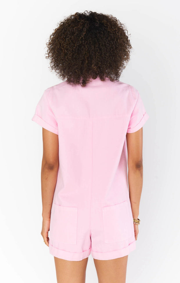 Range Romper - Candy Pink Denim