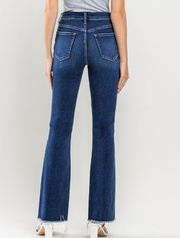 High Rise Raw Hem Bootcut Jeans