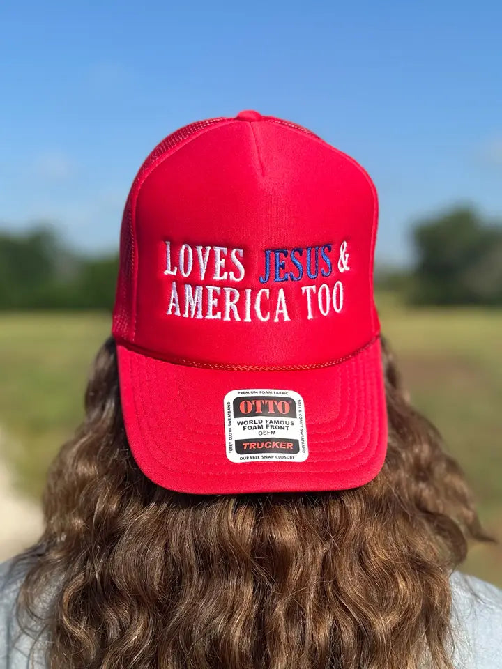 Jesus + America Trucker Hat