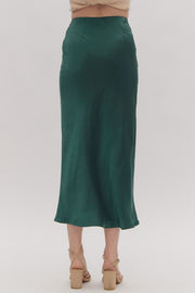 Satin High Waisted Maxi Skirt