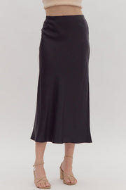 Satin High Waisted Maxi Skirt