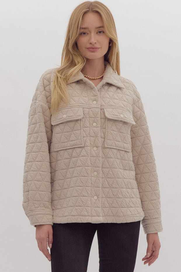 Quilted Taupe Jacket